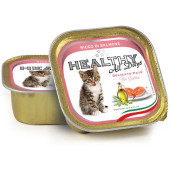  Пастет за малки котенца HEALTHY MEAT All days Kitten Salmon с прясна сьомга